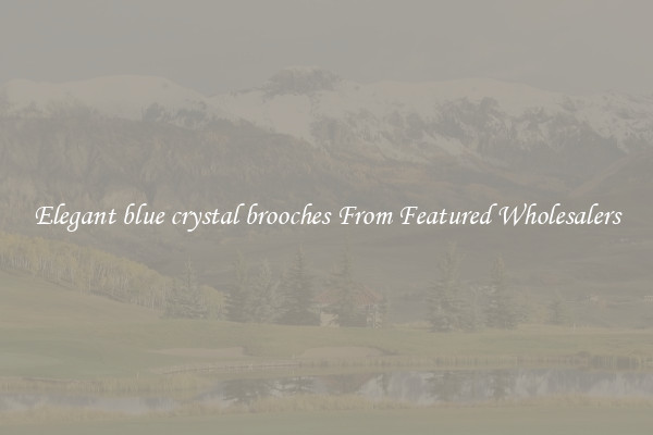 Elegant blue crystal brooches From Featured Wholesalers