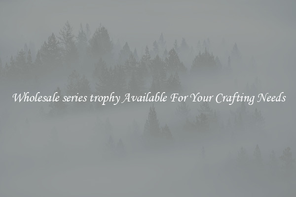Wholesale series trophy Available For Your Crafting Needs