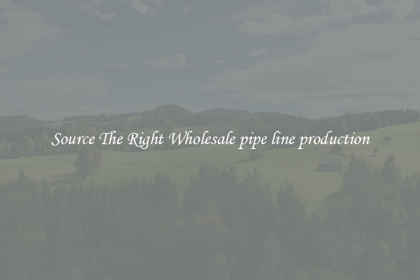 Source The Right Wholesale pipe line production