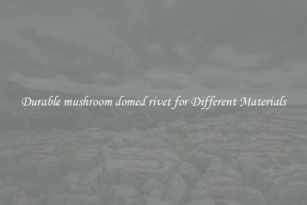 Durable mushroom domed rivet for Different Materials