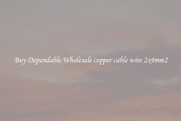 Buy Dependable Wholesale copper cable wire 2x4mm2