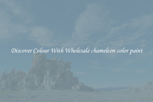 Discover Colour With Wholesale chameleon color paint