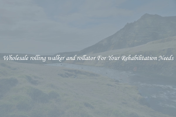 Wholesale rolling walker and rollator For Your Rehabilitation Needs
