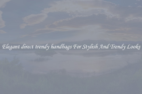 Elegant direct trendy handbags For Stylish And Trendy Looks