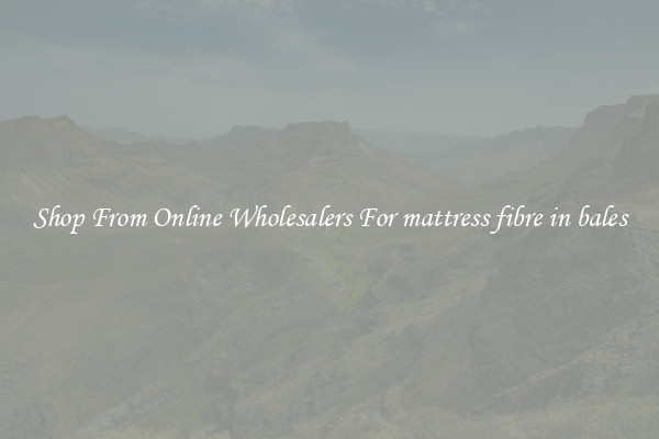 Shop From Online Wholesalers For mattress fibre in bales